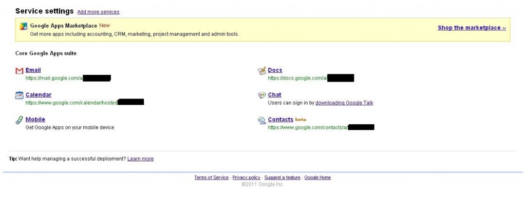 Google Apps Dashboard
